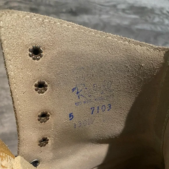 VINTAGE Riedell | Model 130M BOOTS ONLY Mens Size 5 Tan Discontinued Rental W6.5 - Picture 4 of 17